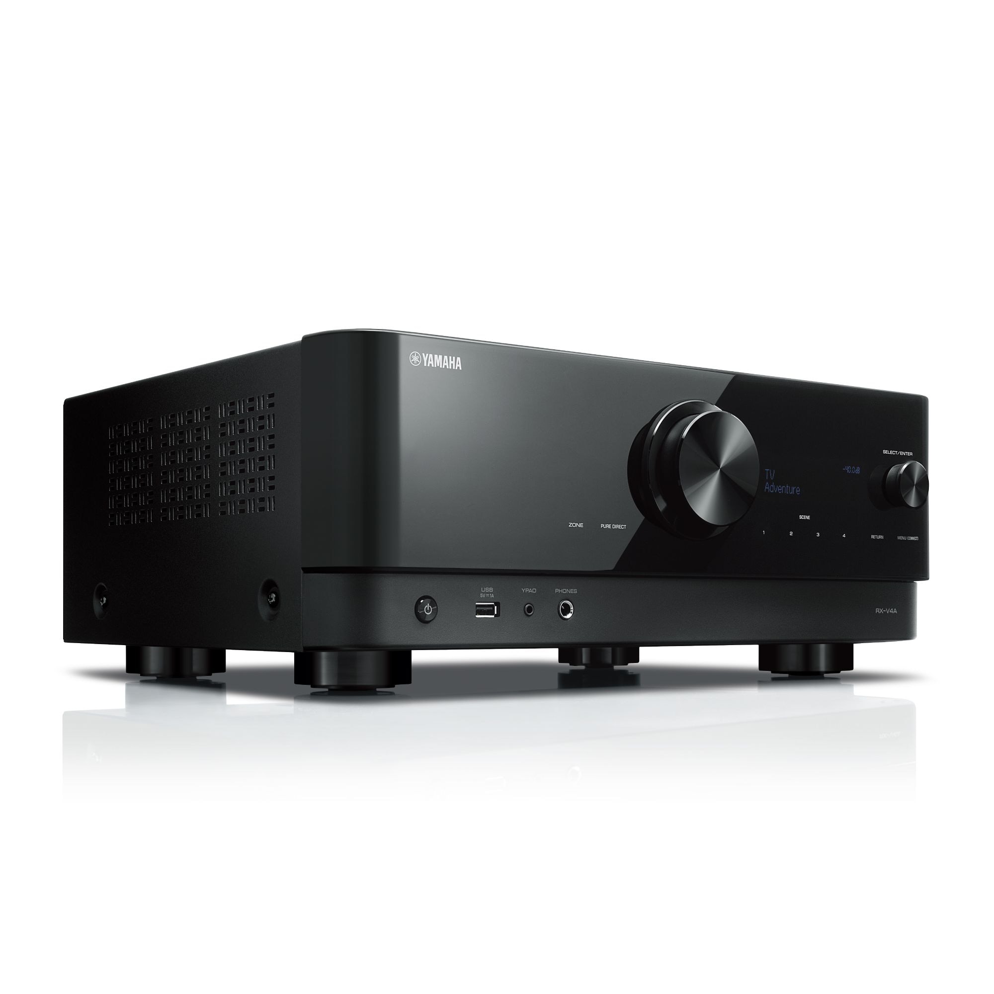 Klipsch Reference R-610F 5.1 Home Theater System, Black with Yamaha RX-V4A  5.2-Channel AV Receiver