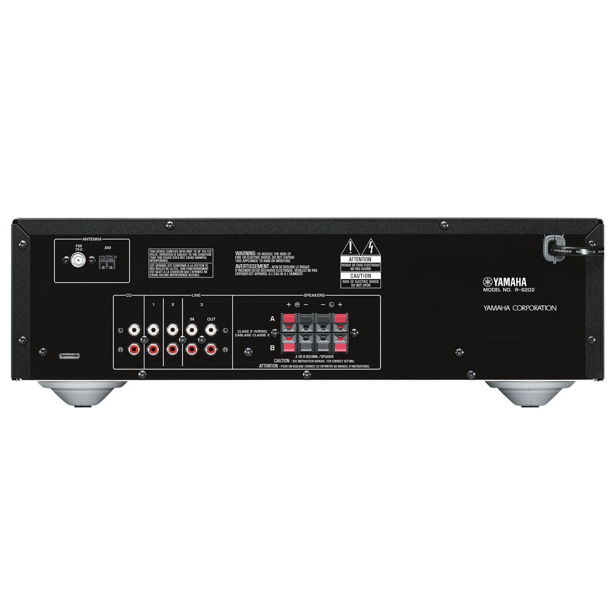 Amplificador YAMAHA R-S202D, color Negro
