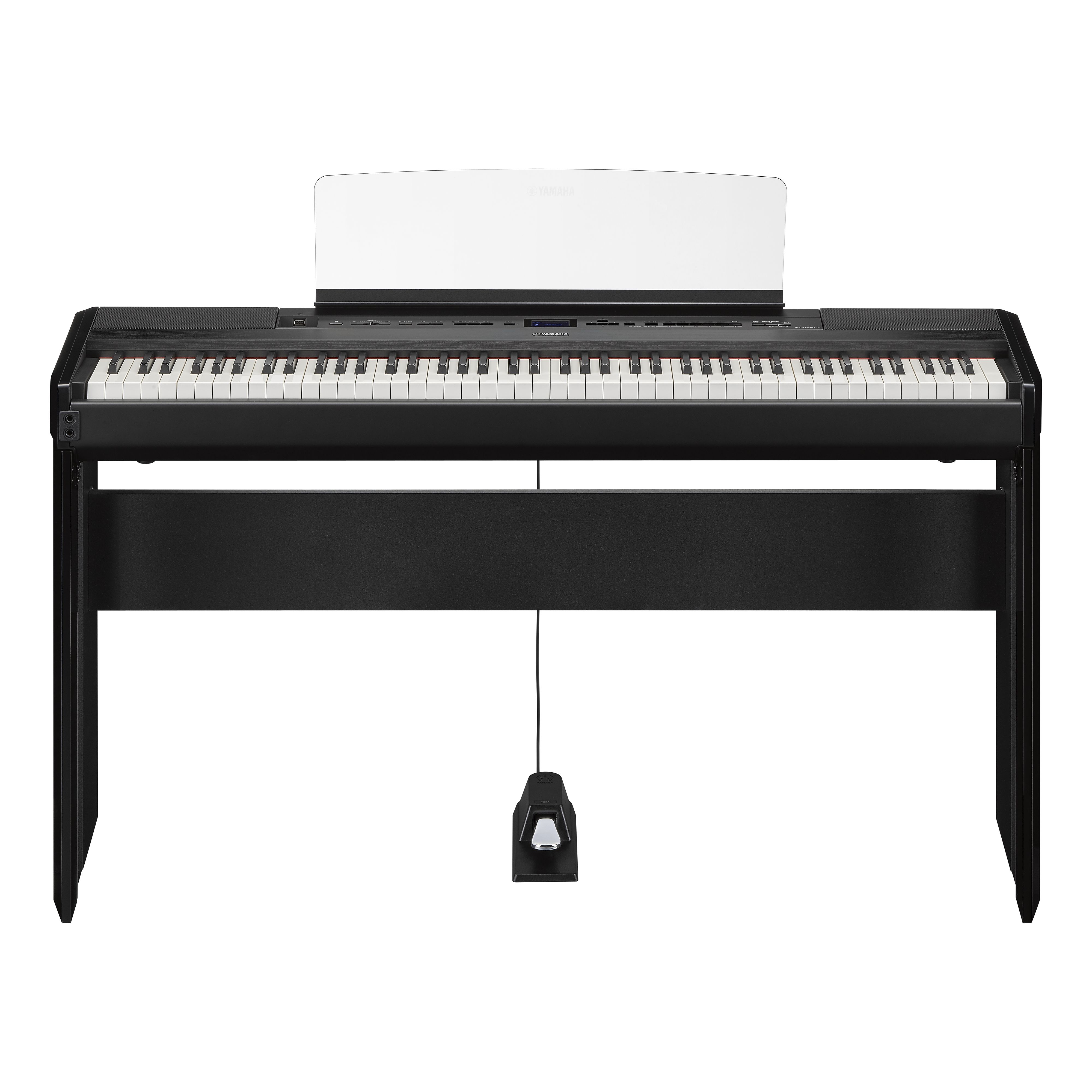 DISC Yamaha P-95 Digital Piano + Stand & Pedal Board, Black