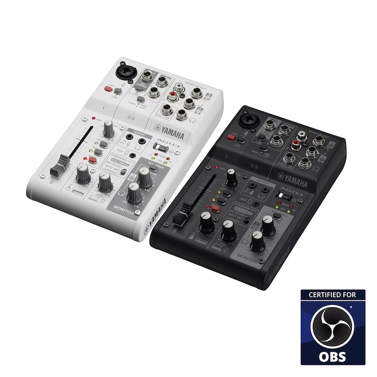 AG03MK2 3-Channel Loopback Audio USB Mixer - Yamaha USA